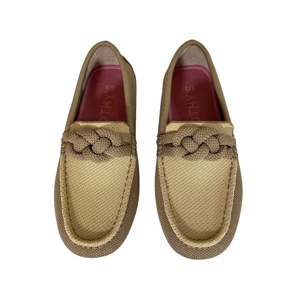 Rothys The Braid Driver Tan Beige Braided Knot Knit Loafers Womens Shoes NEW